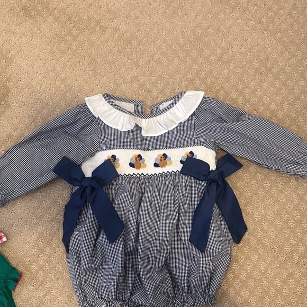 Navy and White Checkered Kids Bodysuit